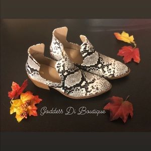 Snake Print Ankle Booties